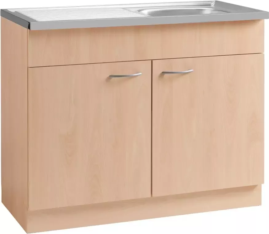 wiho Küchen Gootsteenkast 100 cm breed met spoelbak
