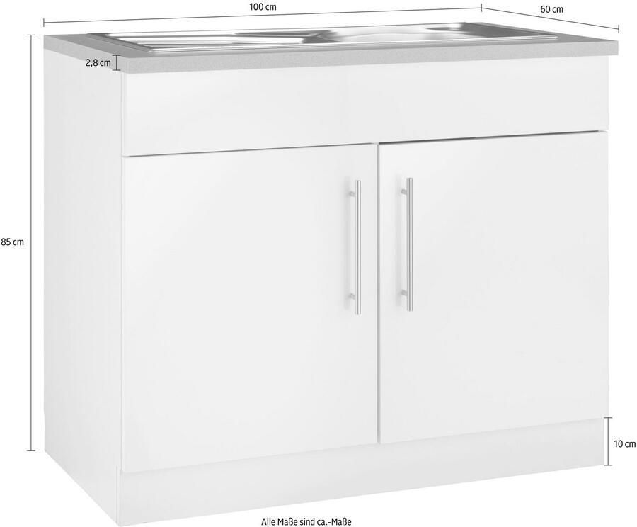 Wiho Küchen Gootsteenkast Cali 100 cm breed