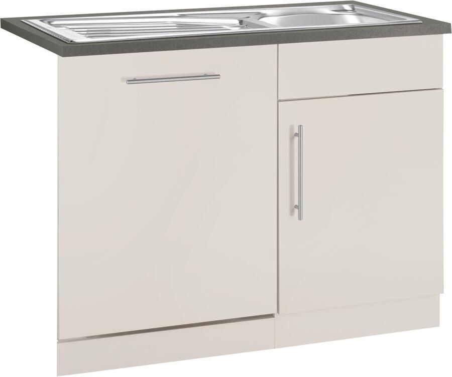 Wiho Küchen Gootsteenkast "Cali" 110 cm breed inclusief deur voet voor vaatwassers - Foto 3