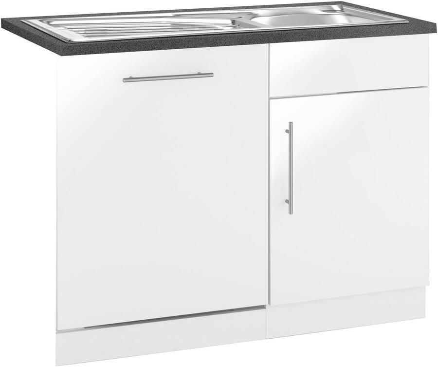 Wiho Küchen Gootsteenkast "Cali" 110 cm breed inclusief deur voet voor vaatwassers