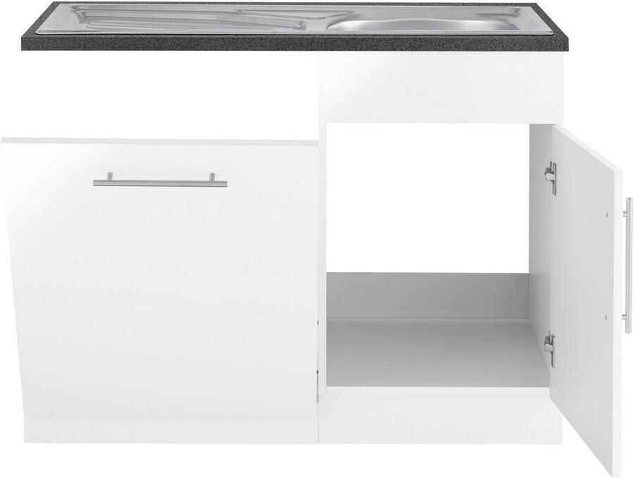Wiho Küchen Gootsteenkast "Cali" 110 cm breed inclusief deur voet voor vaatwassers - Foto 3