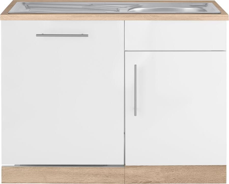 Wiho Küchen Gootsteenkast "Cali" 110 cm breed inclusief deur voet voor vaatwassers - Foto 9