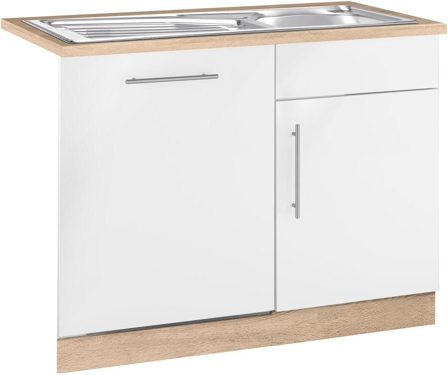 Wiho Küchen Gootsteenkast "Cali" 110 cm breed inclusief deur voet voor vaatwassers