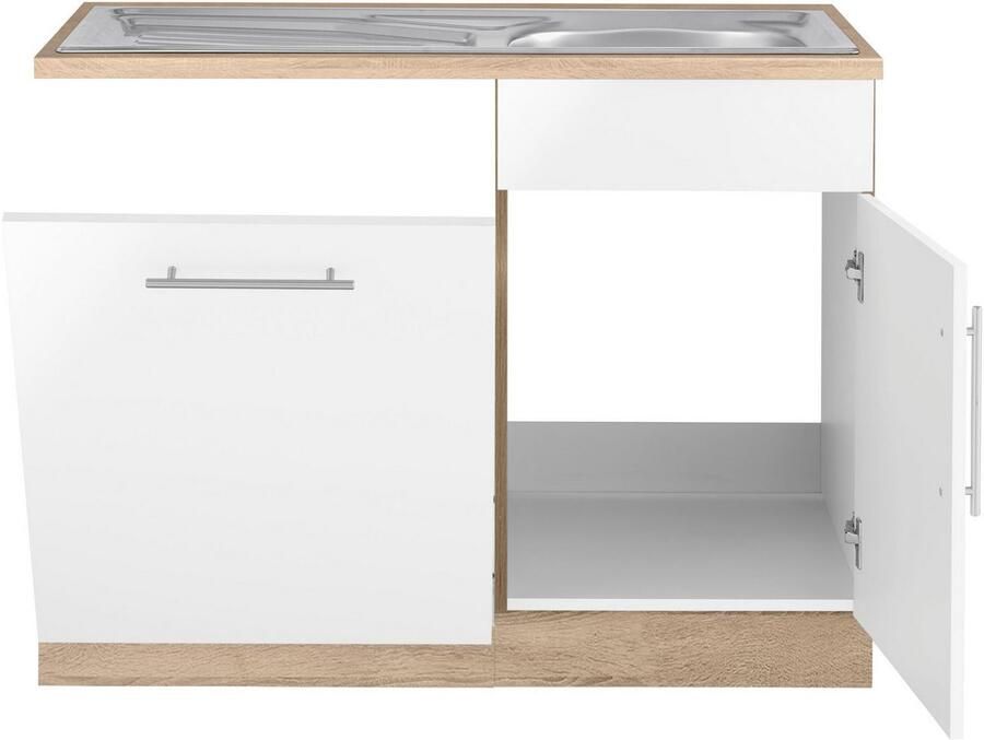 Wiho Küchen Gootsteenkast "Cali" 110 cm breed inclusief deur voet voor vaatwassers - Foto 3