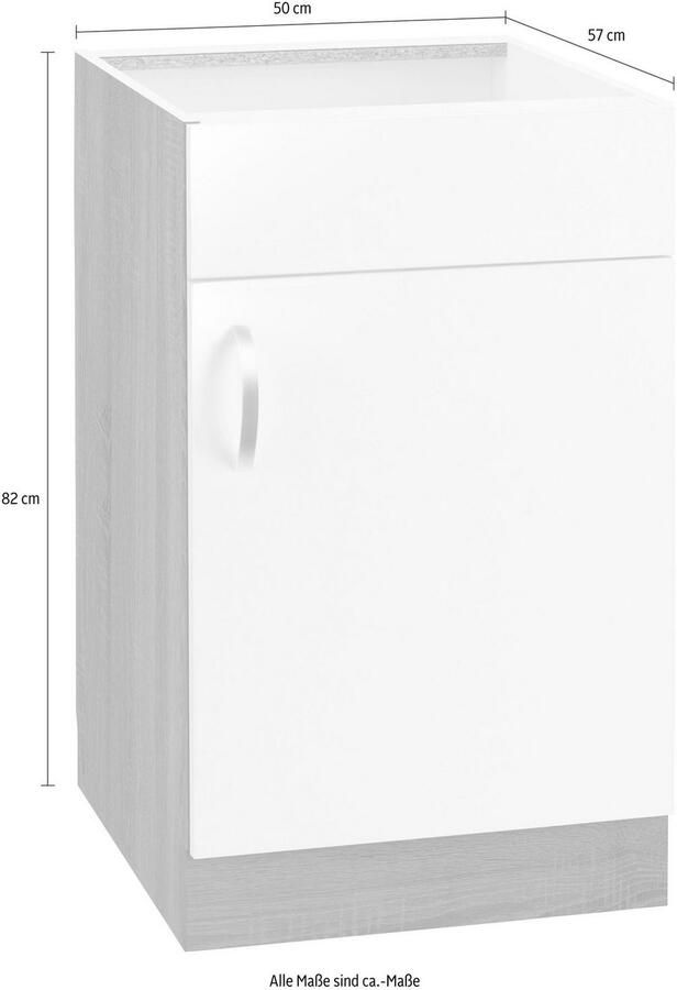 Wiho Küchen Gootsteenkast Flexi Breedte 50 cm