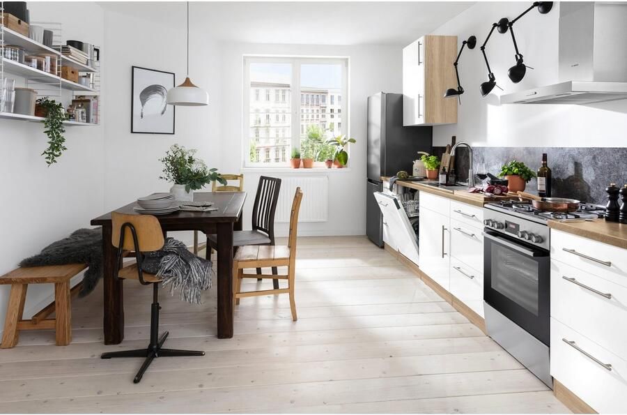 Wiho Küchen Gootsteenkast "Cali" 110 cm breed inclusief deur voet voor vaatwassers - Foto 4