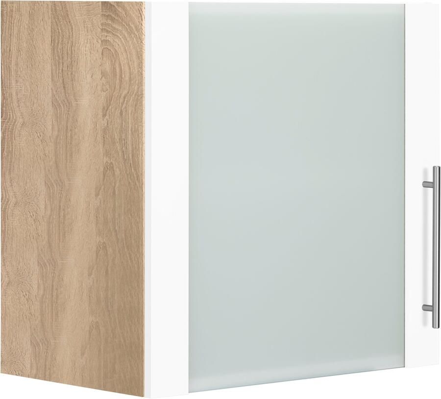 Wiho Küchen Hangend kastje met glasdeur Cali Front met glasinzet