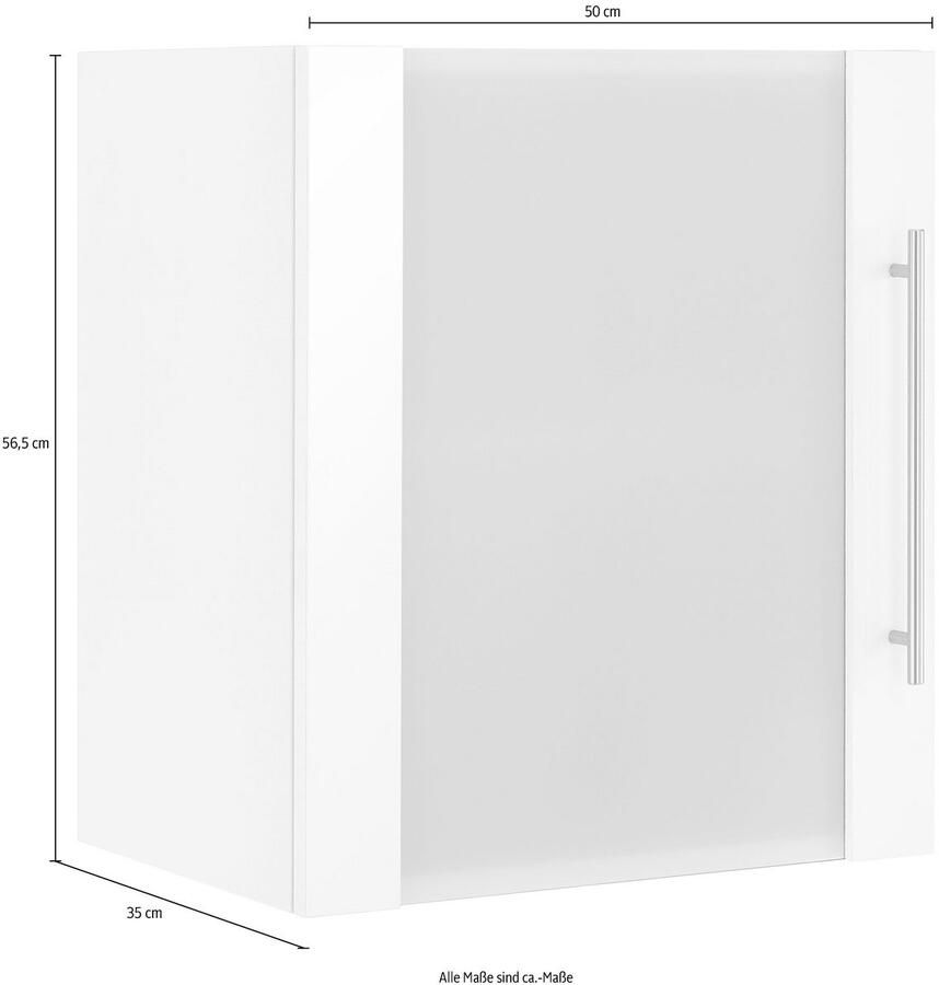 Wiho Küchen Hangend kastje met glasdeur Flexi2 Breedte 50 cm