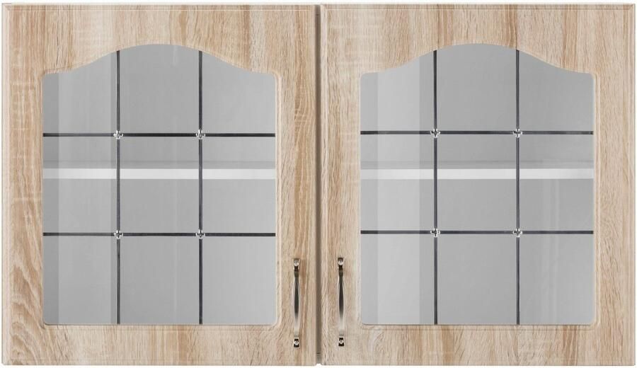 Wiho Küchen Hangend kastje met glasdeur Linz 100 cm breed met 2 glasdeuren - Foto 3