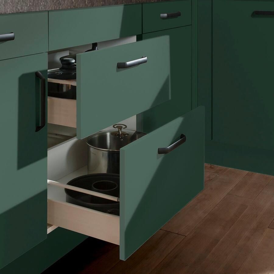 Wiho Küchen Hoekkeuken "Simi" met verstelbare voeten optioneel met elektrische apparaten Soft-close functie in lades & uittrekelementen opstelbreedte 285 175 cm