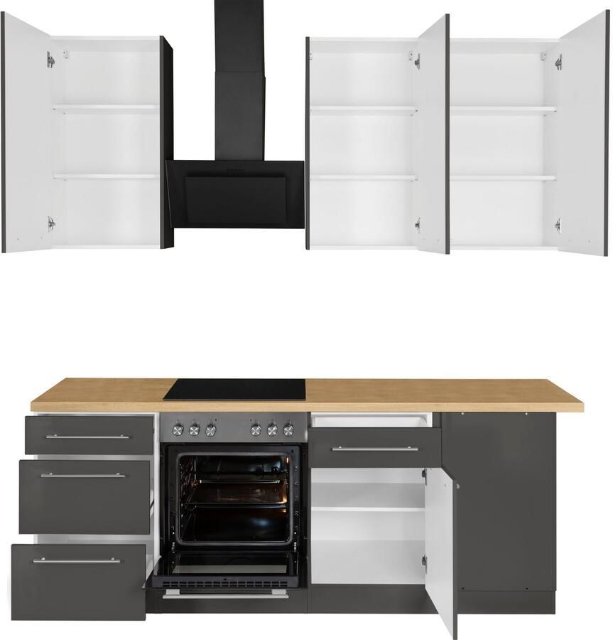 Wiho Küchen Hoekkeuken Unna zonder e-apparaten breedte 220 x 170 cm