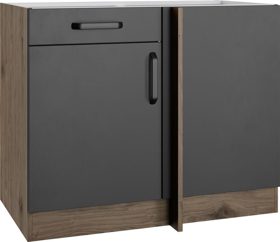 Wiho Küchen Hoekonderkast Elba Breedte: 110 cm met lade en extra legplank - Foto 3