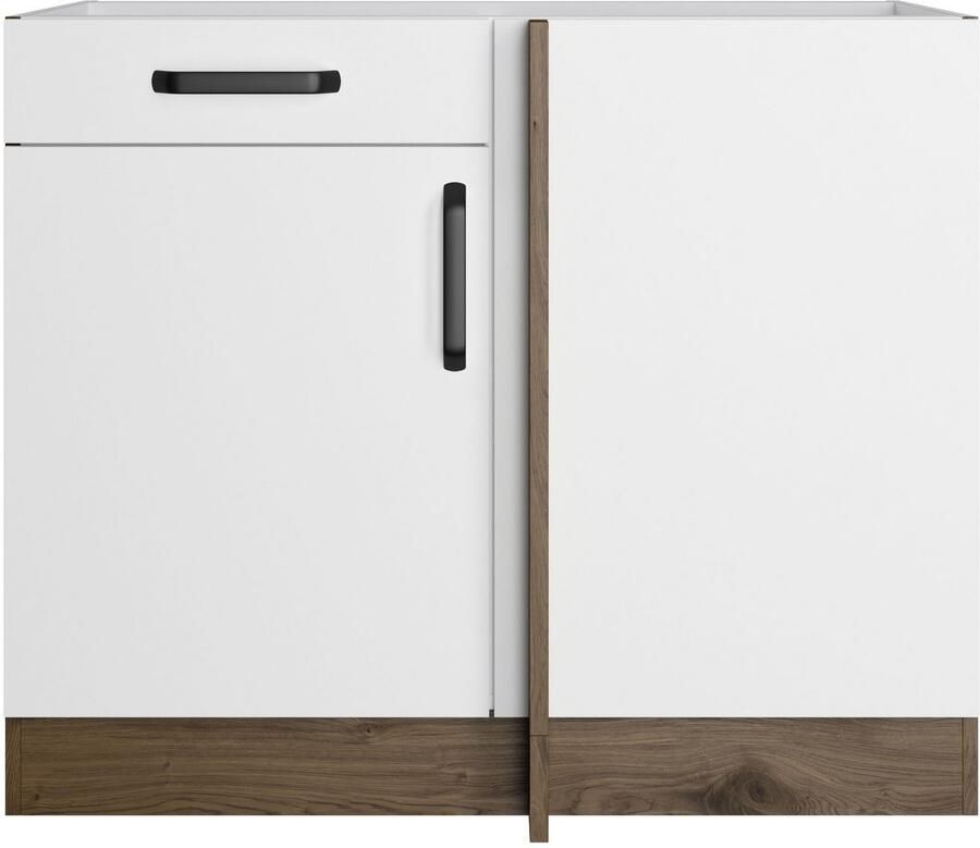 Wiho Küchen Hoekonderkast Elba Breedte: 110 cm met lade en extra legplank