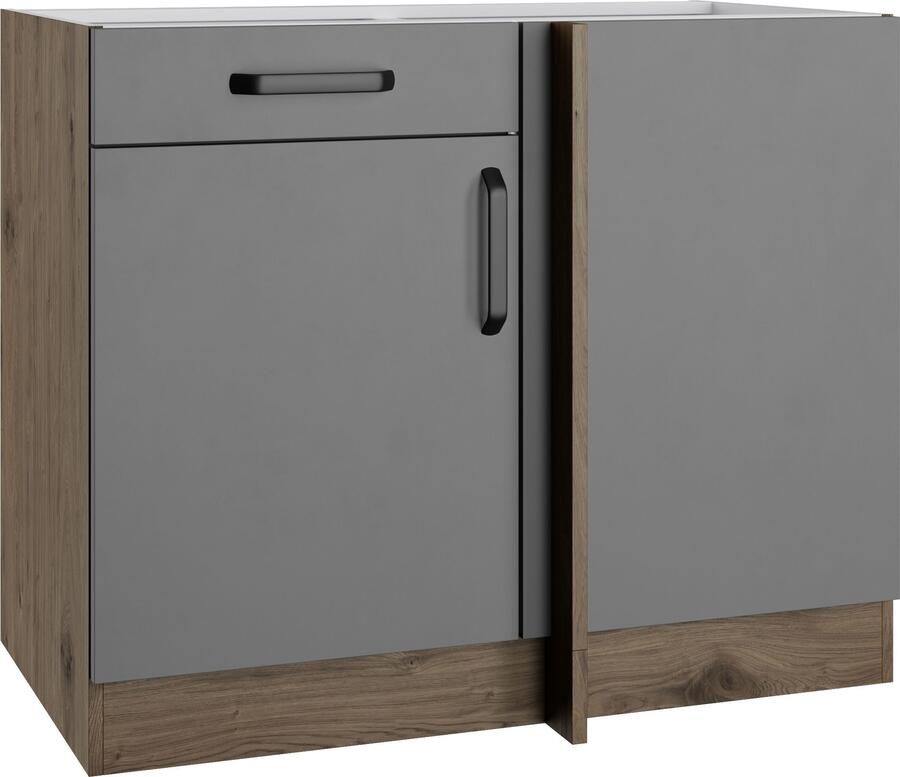 Wiho Küchen Hoekonderkast Elba Breedte: 110 cm met lade en extra legplank - Foto 3