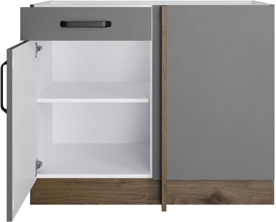 Wiho Küchen Hoekonderkast Elba Breedte: 110 cm met lade en extra legplank - Foto 2