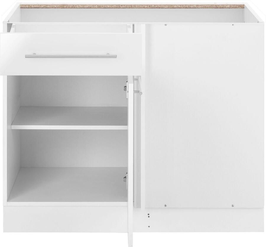 Wiho Küchen Hoekonderkast Flexi2 Breedte 100 cm ontwerpafmeting 110 cm zonder werkblad