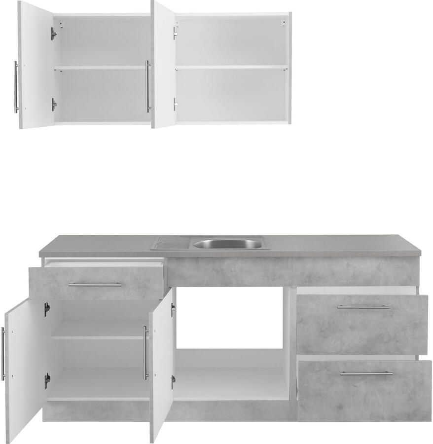 Wiho Küchen Keuken Cali keuze met elektrische apparaten breedte 180 cm