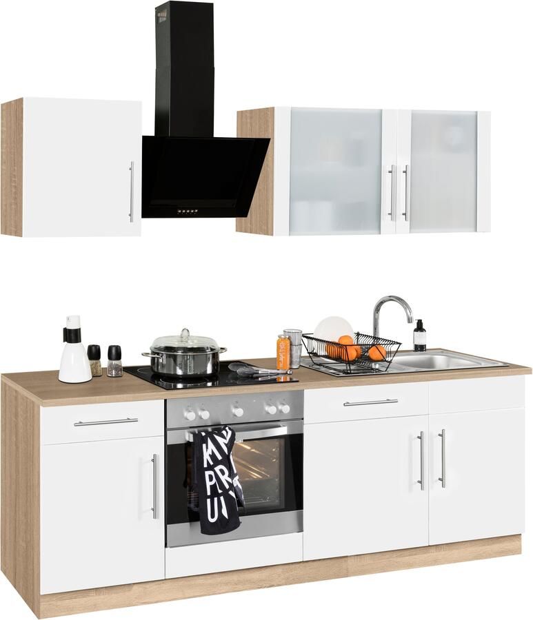 Wiho Küchen Keukenblok Cali zonder elektrische apparaten breedte 220 cm