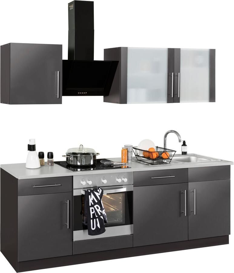 Wiho Küchen Keukenblok Cali zonder elektrische apparaten breedte 220 cm