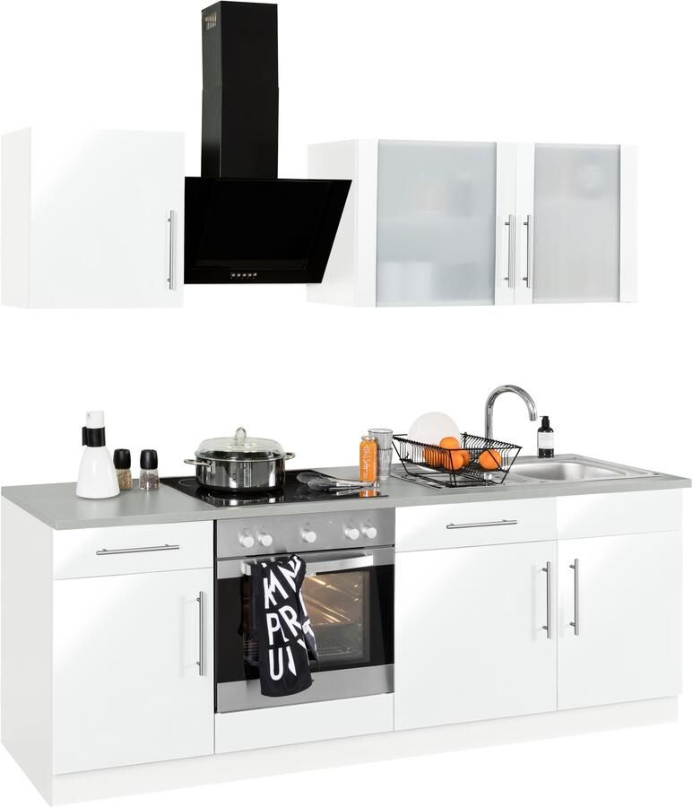 Wiho Küchen Keukenblok Cali zonder elektrische apparaten breedte 220 cm