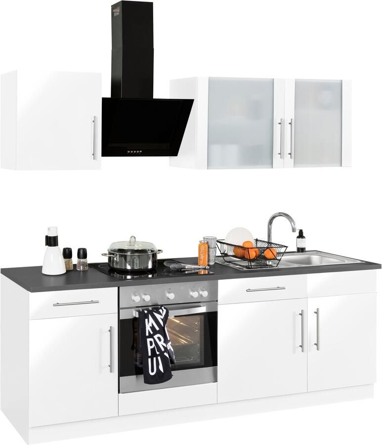 Wiho Küchen Keukenblok Cali zonder elektrische apparaten breedte 220 cm