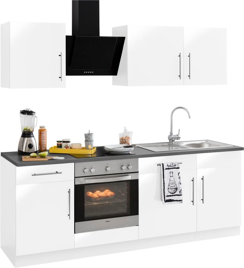 Wiho Küchen Keukenblok Cali zonder elektrische apparaten breedte 220 cm