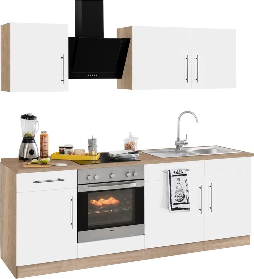 Wiho Küchen Keukenblok Cali zonder elektrische apparaten breedte 220 cm