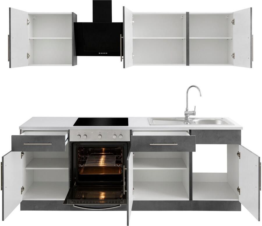 Wiho Küchen Keukenblok Cali zonder elektrische apparaten breedte 220 cm - Foto 2