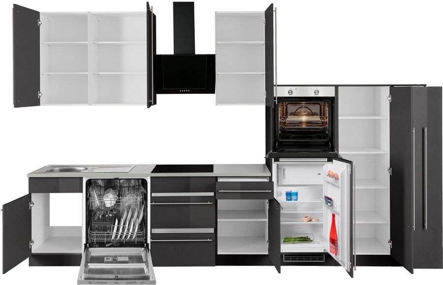 Wiho Küchen Keukenblok Chicago zonder elektrische apparaten breedte 360 cm - Foto 6