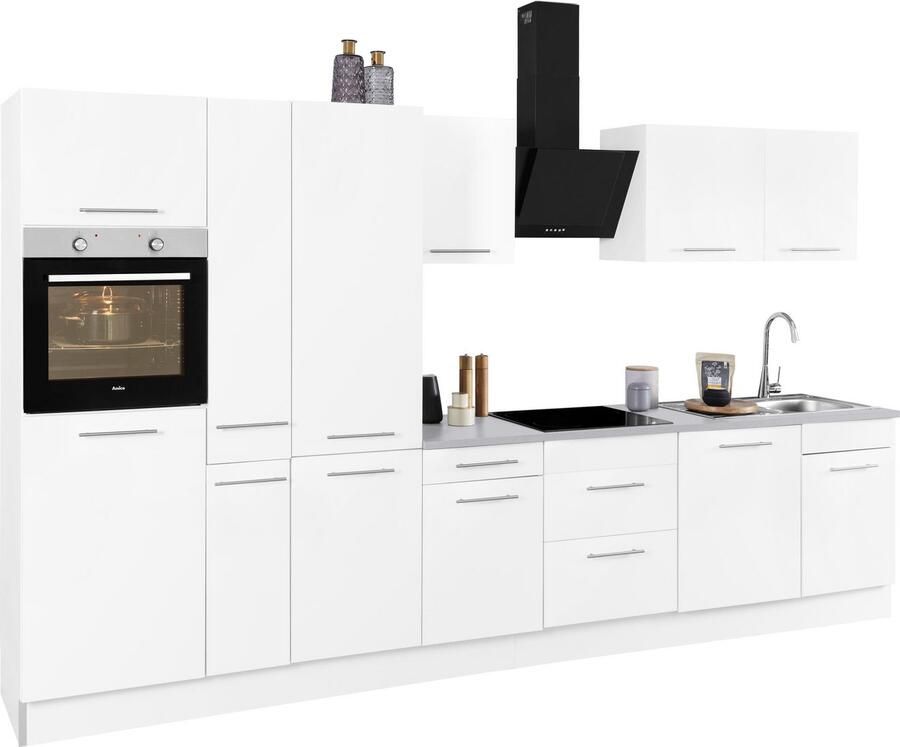 Wiho Küchen Keukenblok Ela Breedte 360 cm softclose functie in hoogte verstelbare poten