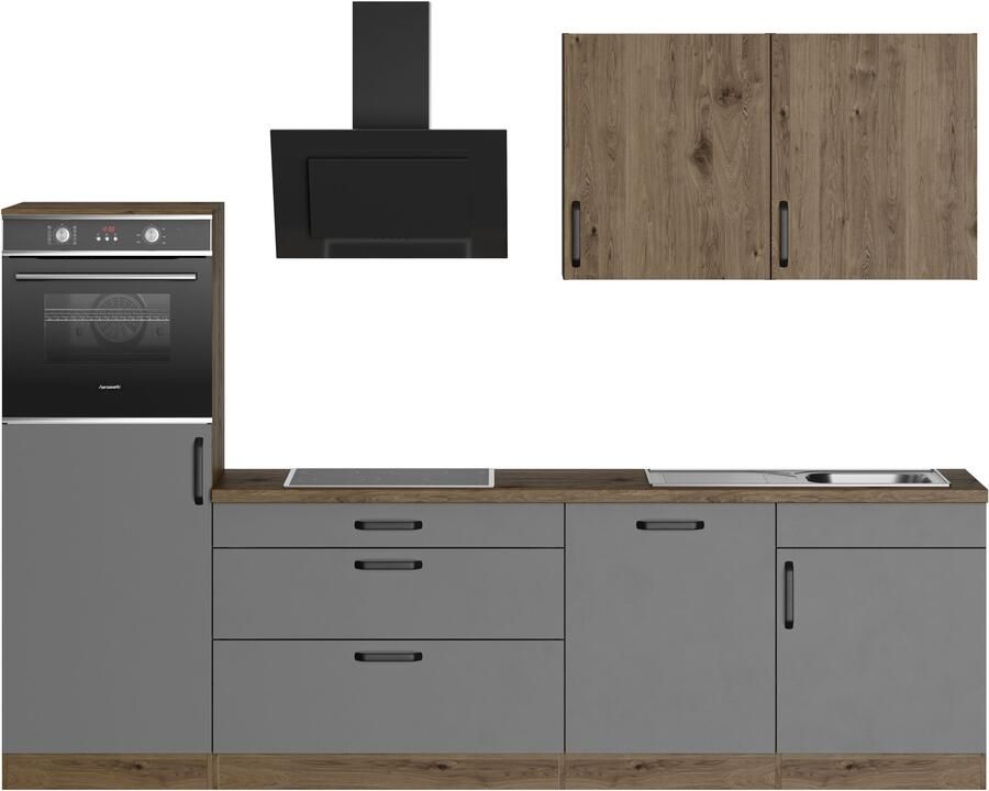 Wiho Küchen Keukenblok Elba keuze met hanseatic elektrische apparaten breedte 280 cm - Foto 8