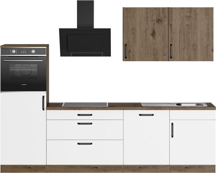 Wiho Küchen Keukenblok Elba keuze met hanseatic elektrische apparaten breedte 280 cm - Foto 8