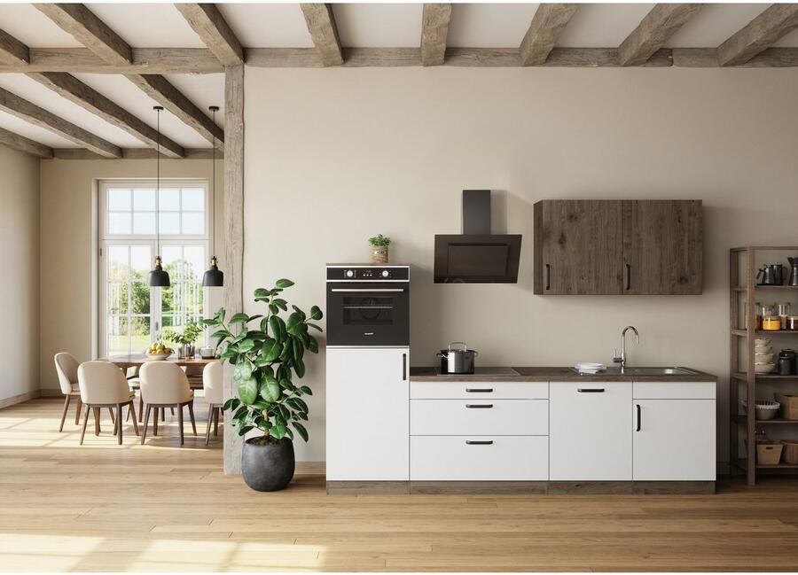 Wiho Küchen Keukenblok Elba keuze met hanseatic elektrische apparaten breedte 280 cm - Foto 5