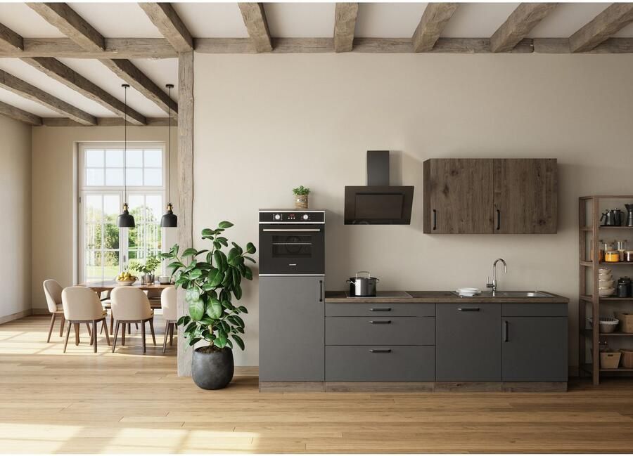 Wiho Küchen Keukenblok Elba keuze met hanseatic elektrische apparaten breedte 280 cm - Foto 5