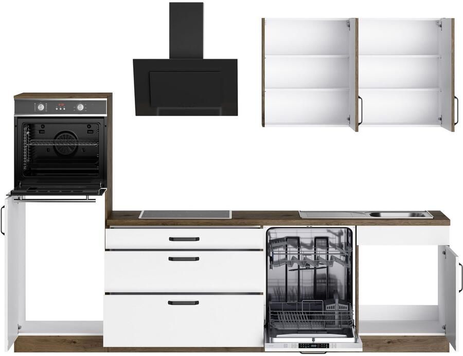 Wiho Küchen Keukenblok Elba keuze met hanseatic elektrische apparaten breedte 280 cm - Foto 4