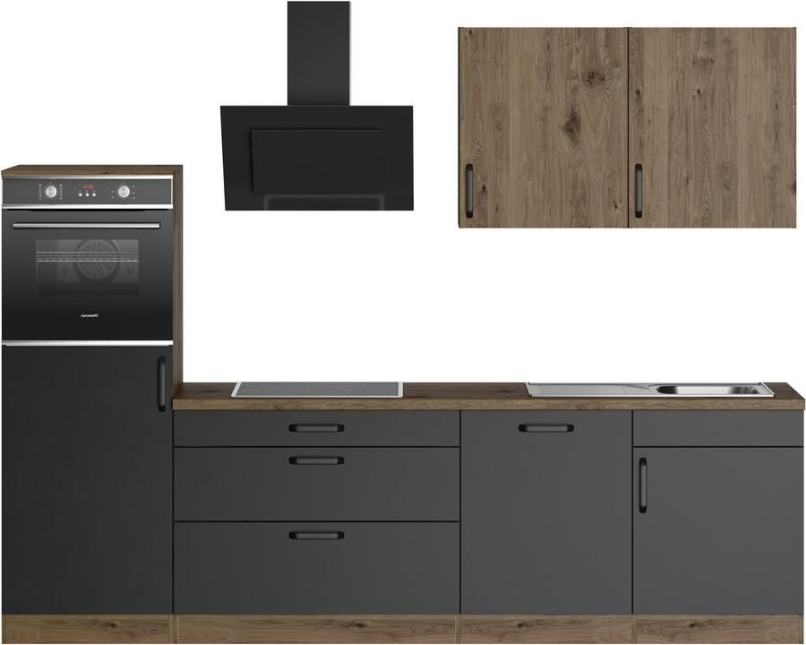 Wiho Küchen Keukenblok Elba keuze met hanseatic elektrische apparaten breedte 280 cm - Foto 9