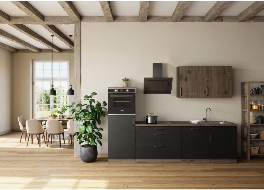 Wiho Küchen Keukenblok Elba keuze met hanseatic elektrische apparaten breedte 280 cm - Foto 6