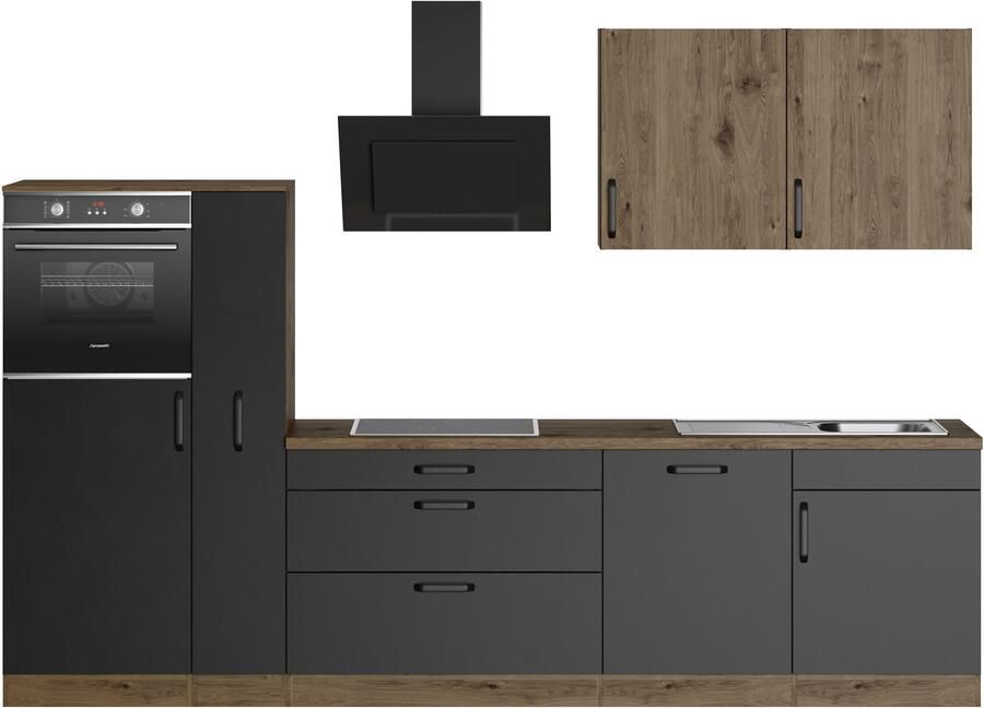 Wiho Küchen Keukenblok Elba keuze met hanseatic elektrische apparaten breedte 310 cm - Foto 9