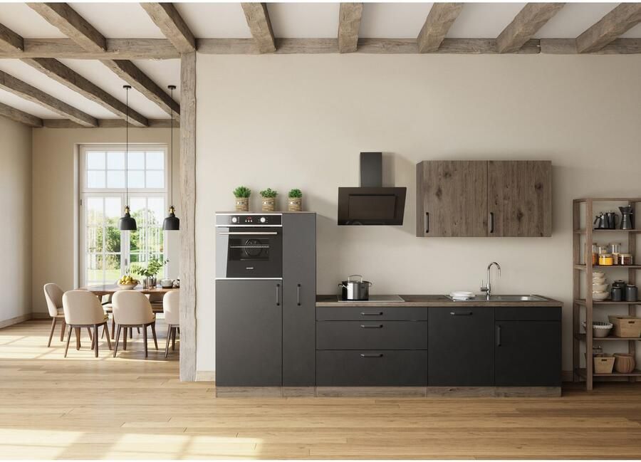 Wiho Küchen Keukenblok Elba keuze met hanseatic elektrische apparaten breedte 310 cm - Foto 5