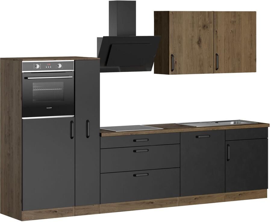 Wiho Küchen Keukenblok Elba keuze met hanseatic elektrische apparaten breedte 310 cm - Foto 3
