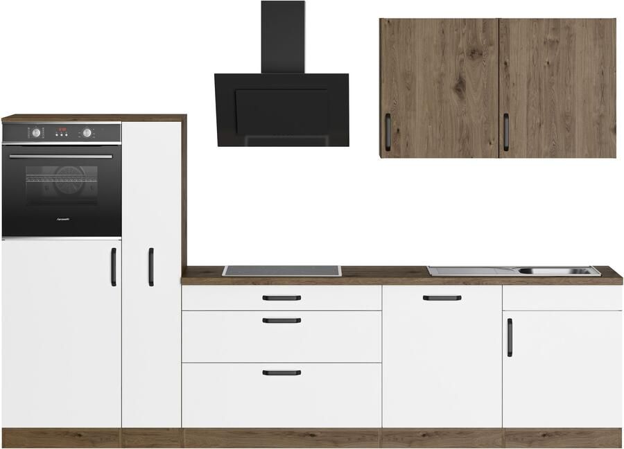 Wiho Küchen Keukenblok Elba keuze met hanseatic elektrische apparaten breedte 310 cm - Foto 8