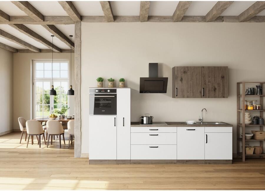 Wiho Küchen Keukenblok Elba keuze met hanseatic elektrische apparaten breedte 310 cm - Foto 4