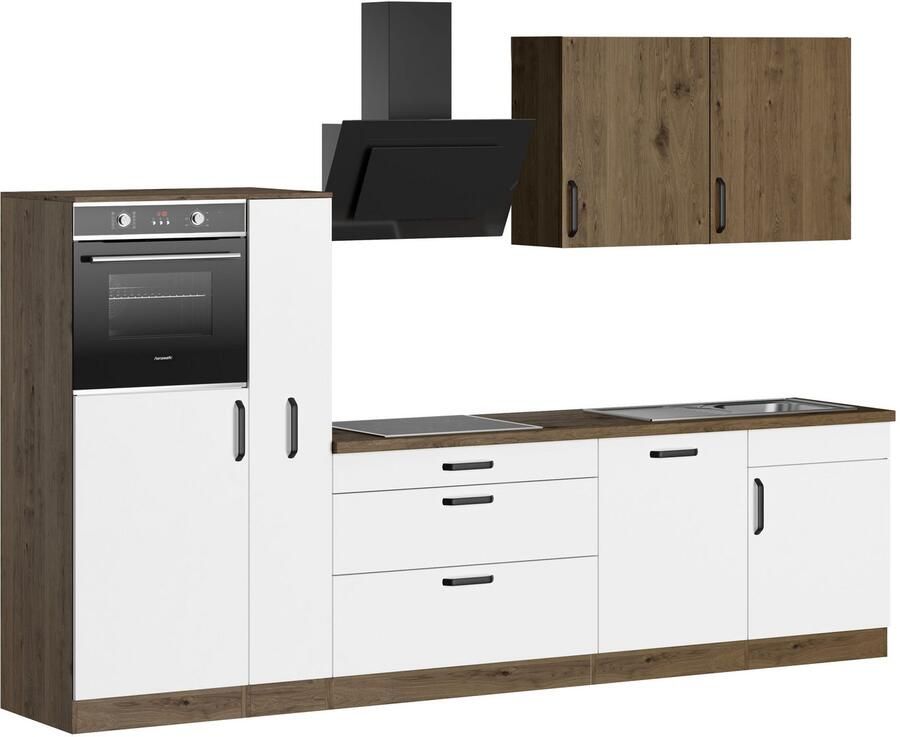 Wiho Küchen Keukenblok Elba keuze met hanseatic elektrische apparaten breedte 310 cm - Foto 3