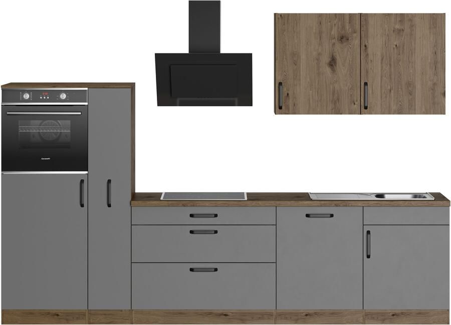 Wiho Küchen Keukenblok Elba keuze met hanseatic elektrische apparaten breedte 310 cm - Foto 8