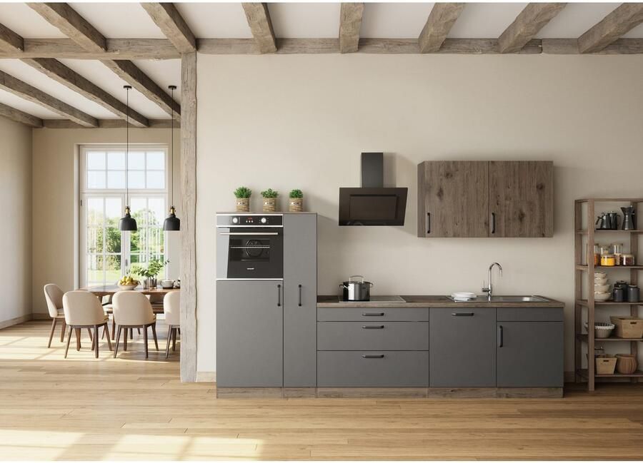 Wiho Küchen Keukenblok Elba keuze met hanseatic elektrische apparaten breedte 310 cm - Foto 4