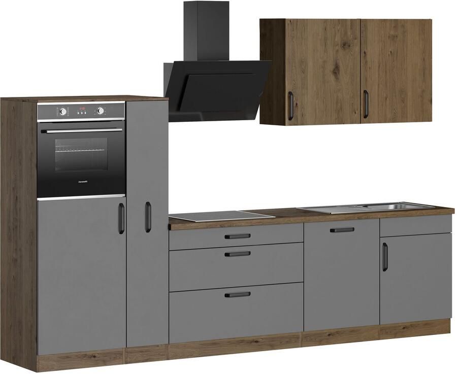 Wiho Küchen Keukenblok Elba keuze met hanseatic elektrische apparaten breedte 310 cm - Foto 3