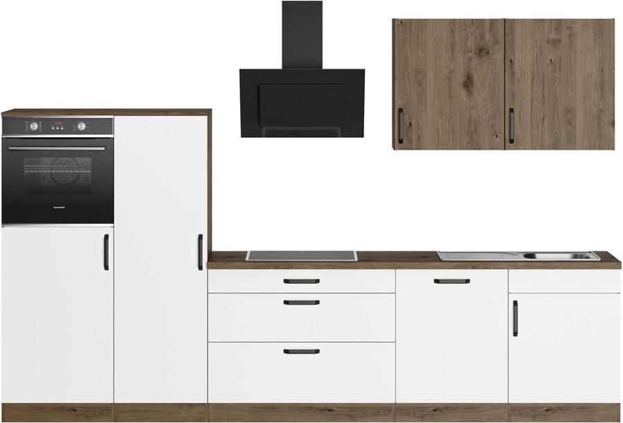 Wiho Küchen Keukenblok Elba keuze met hanseatic elektrische apparaten breedte 330 cm - Foto 8