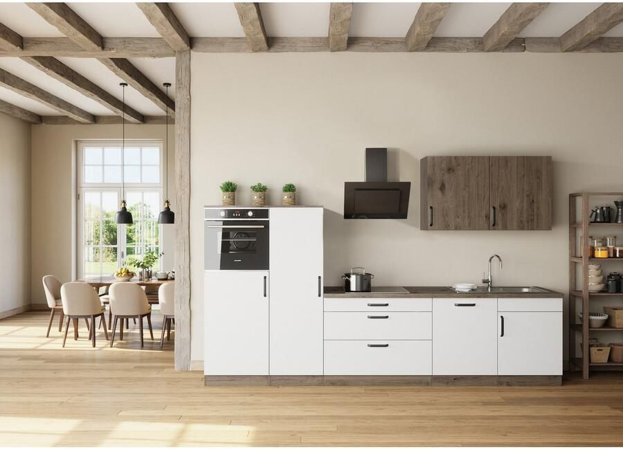 Wiho Küchen Keukenblok Elba keuze met hanseatic elektrische apparaten breedte 330 cm - Foto 4