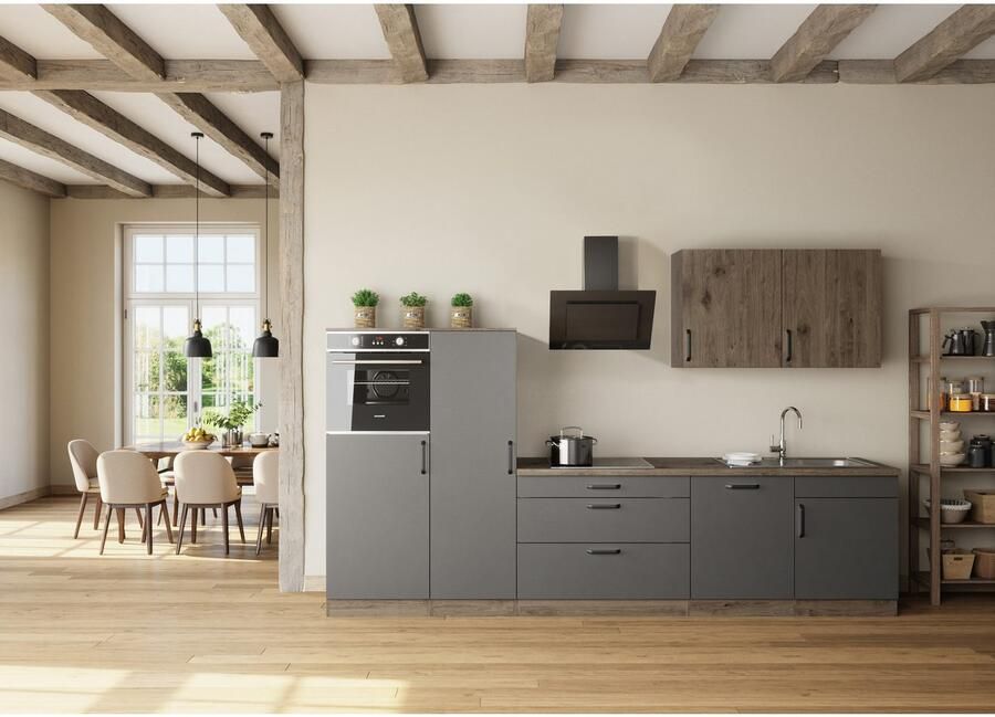 Wiho Küchen Keukenblok Elba keuze met hanseatic elektrische apparaten breedte 330 cm - Foto 4