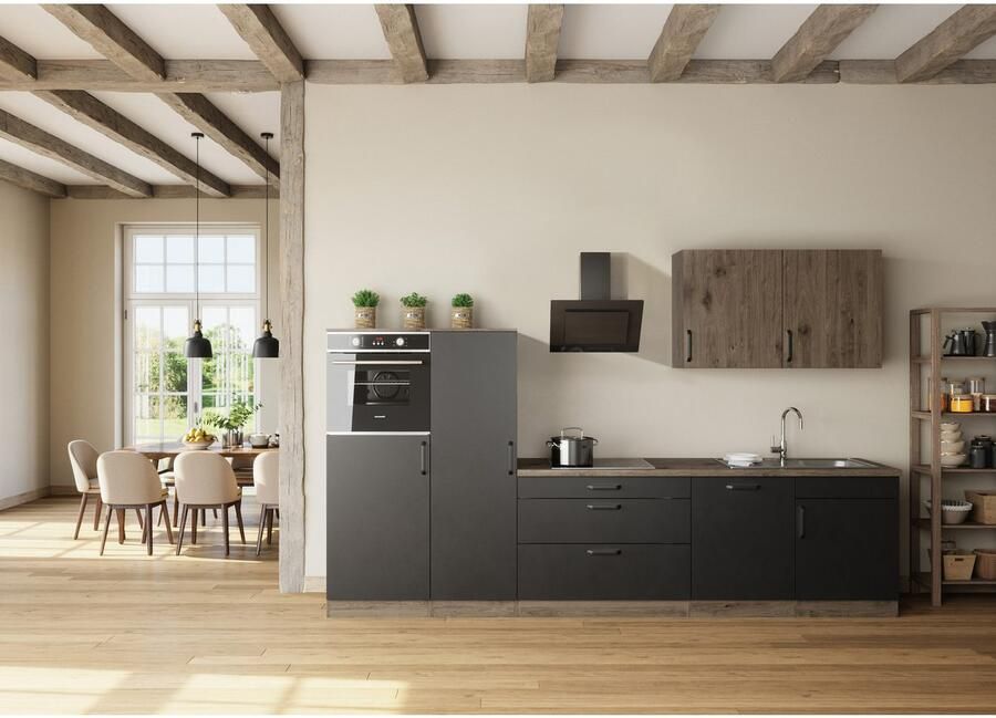 Wiho Küchen Keukenblok Elba keuze met hanseatic elektrische apparaten breedte 330 cm - Foto 5